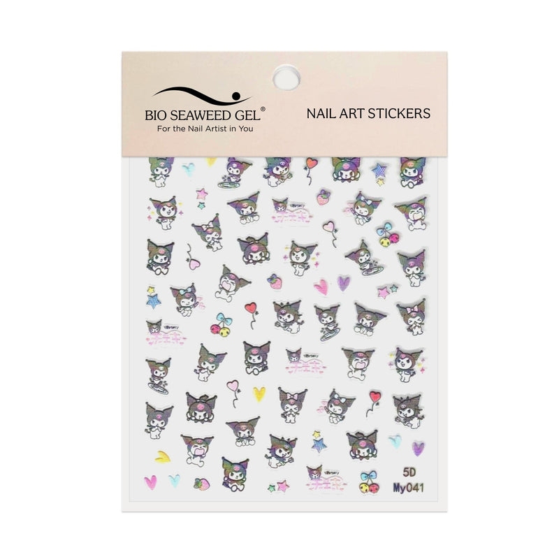 Cute Bunny & Rival Nail Art Stickers - Bio Seaweed Gel Canada