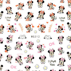 Cute Classic Mouse Nail Art Stickers - Bio Seaweed Gel Canada