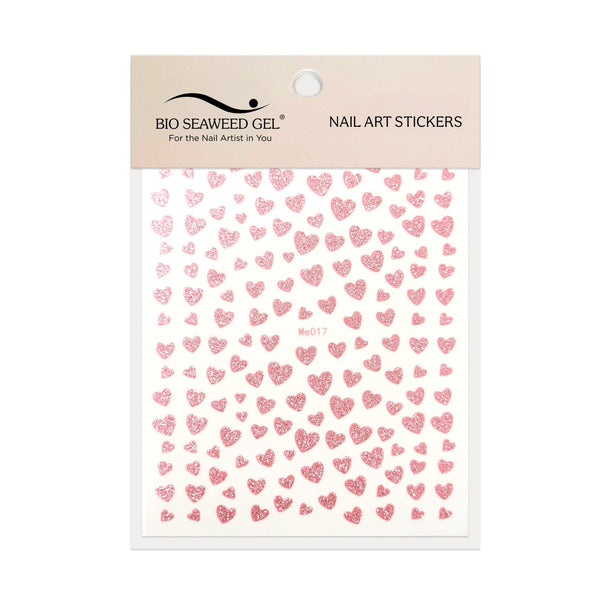 Cute Heart Nail Art Stickers - Bio Seaweed Gel Canada