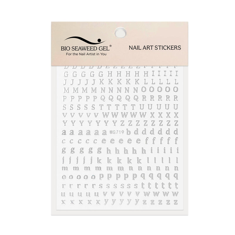 Cute Letters & Numbers Nail Art Stickers - Bio Seaweed Gel Canada