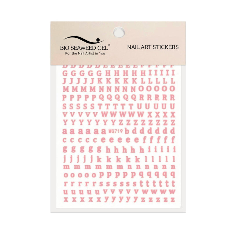 Cute Letters & Numbers Nail Art Stickers - Bio Seaweed Gel Canada