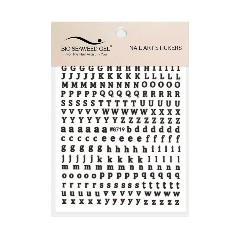 Cute Letters & Numbers Nail Art Stickers - Bio Seaweed Gel Canada