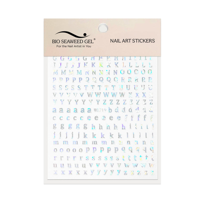 Cute Letters & Numbers Nail Art Stickers - Bio Seaweed Gel Canada