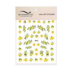 Lemon Nail Art Stickers - Bio Seaweed Gel Canada