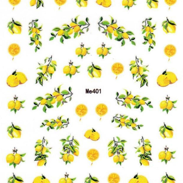 Lemon Nail Art Stickers - Bio Seaweed Gel Canada